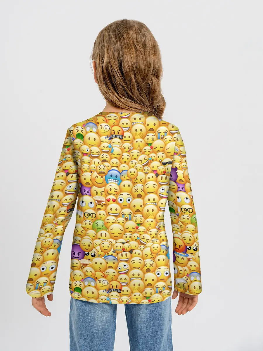 Детский лонгслив / Смайлики Emoji