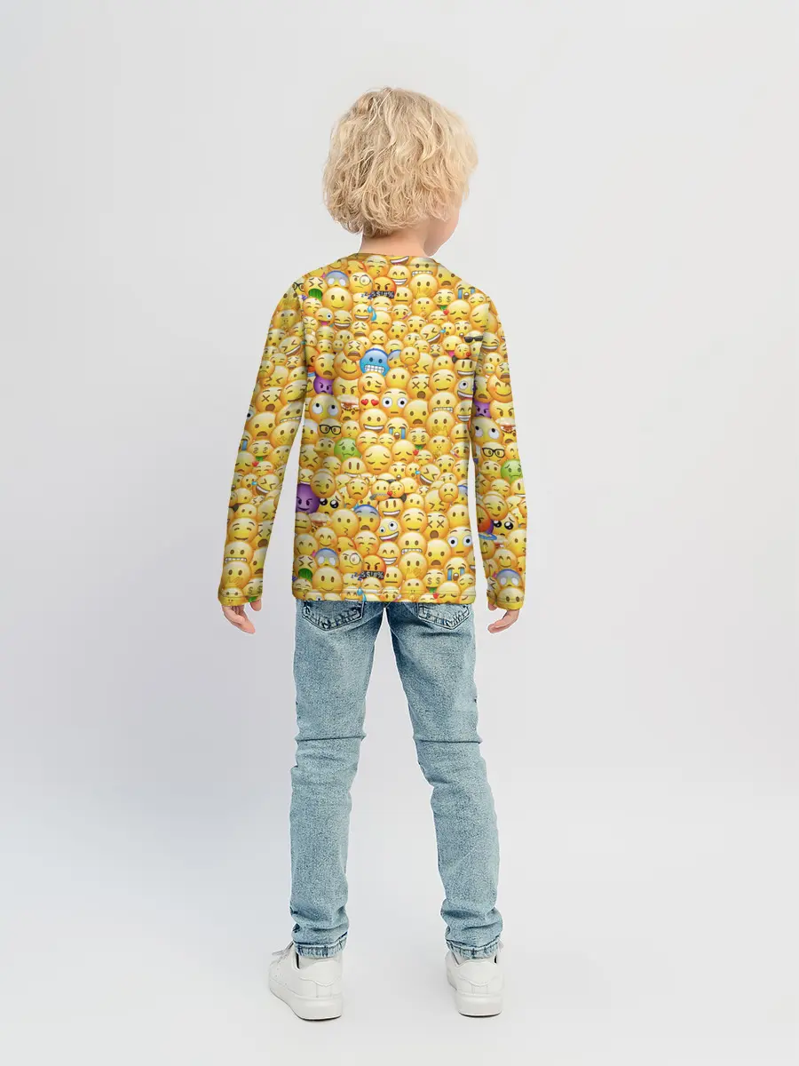 Детский лонгслив / Смайлики Emoji