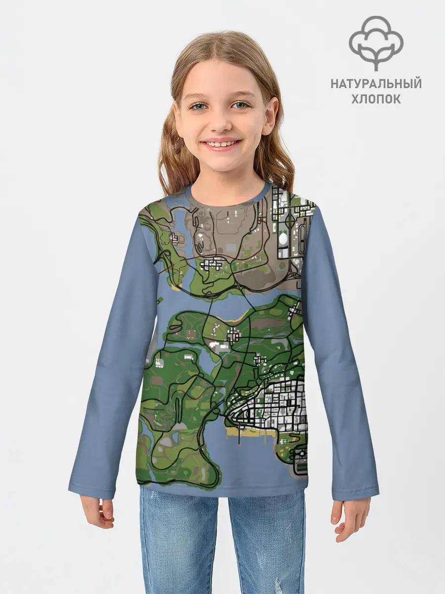 Детский лонгслив / San andreas