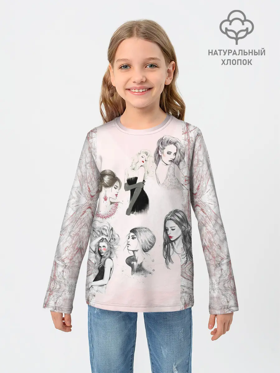 Детский лонгслив / 8 марта