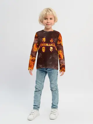 Детский лонгслив / Metallica | Fire Rock