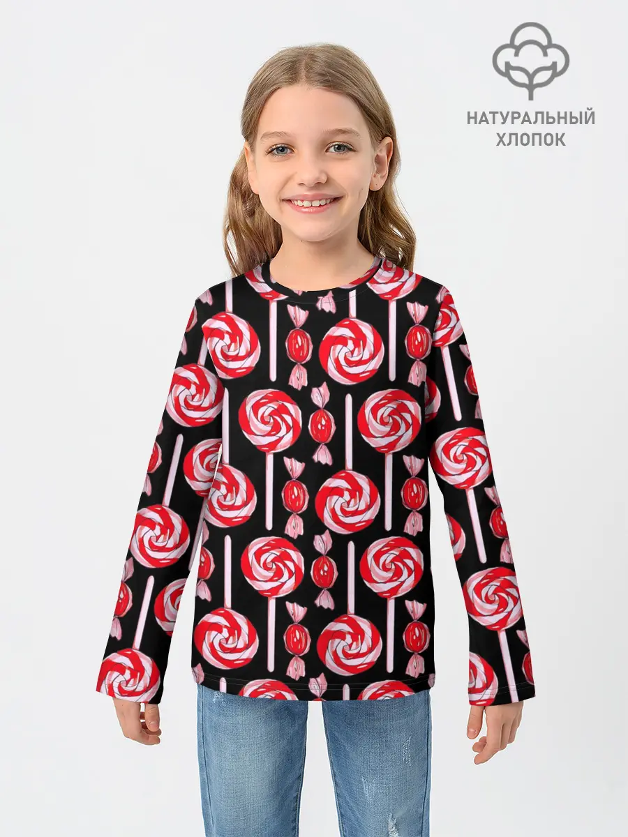 Детский лонгслив / Леденцы