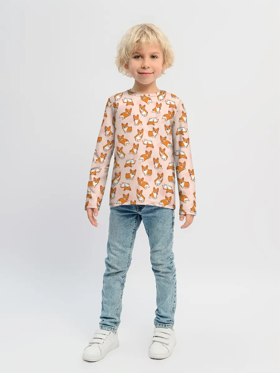 Детский лонгслив / Корги