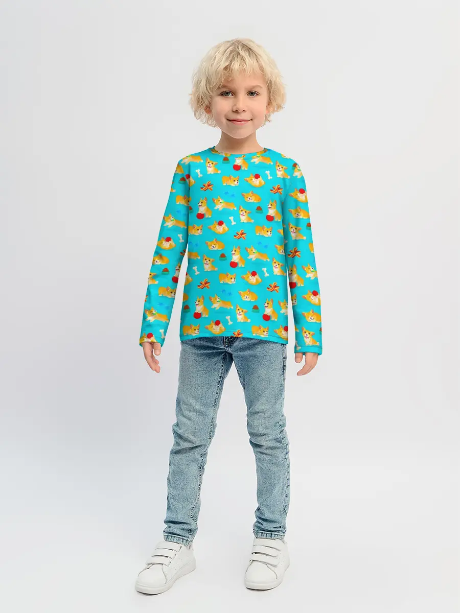Детский лонгслив / Корги