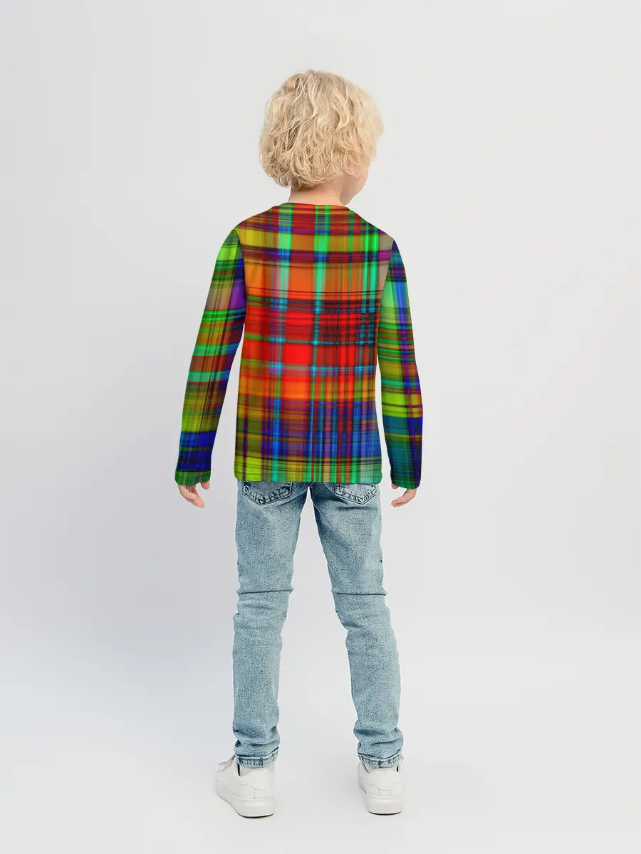 Детский лонгслив / Радужная сетка