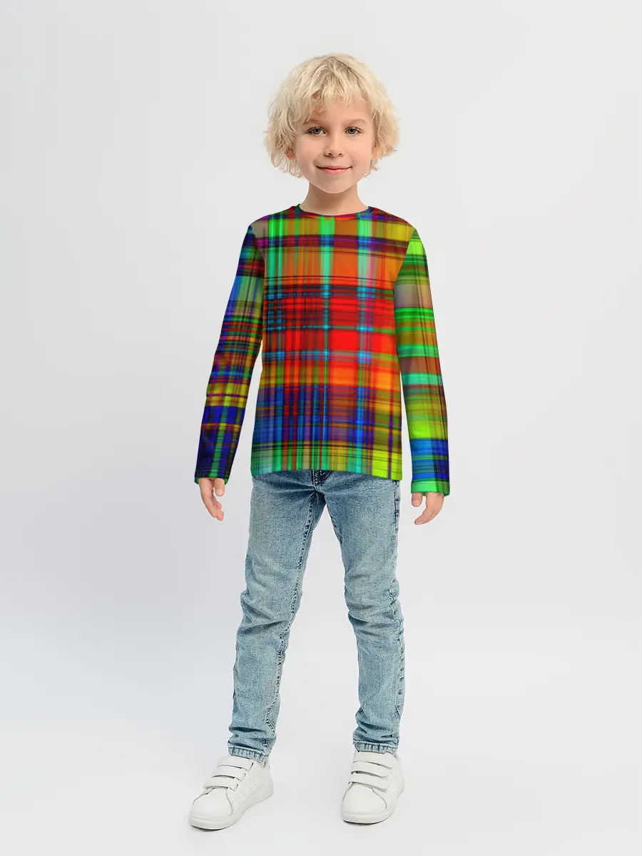Детский лонгслив / Неоновая сетка