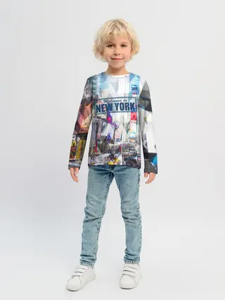 Детский лонгслив / New York