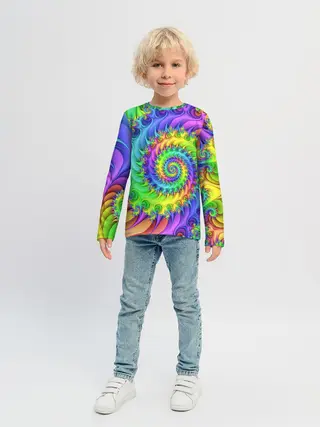 Детский лонгслив / ФРАКТАЛЬНЫЙ АБСТРАКТ
