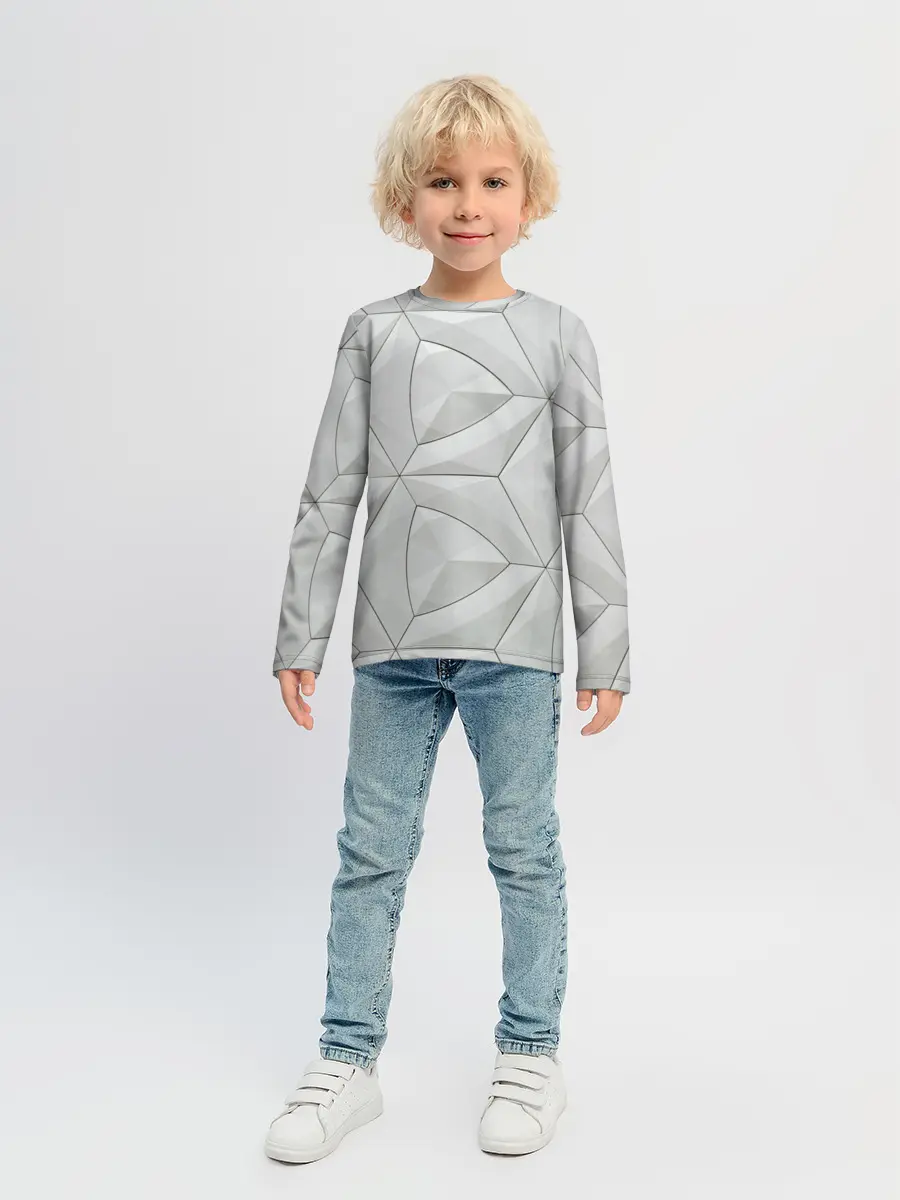 Детский лонгслив / Техно Геометрия