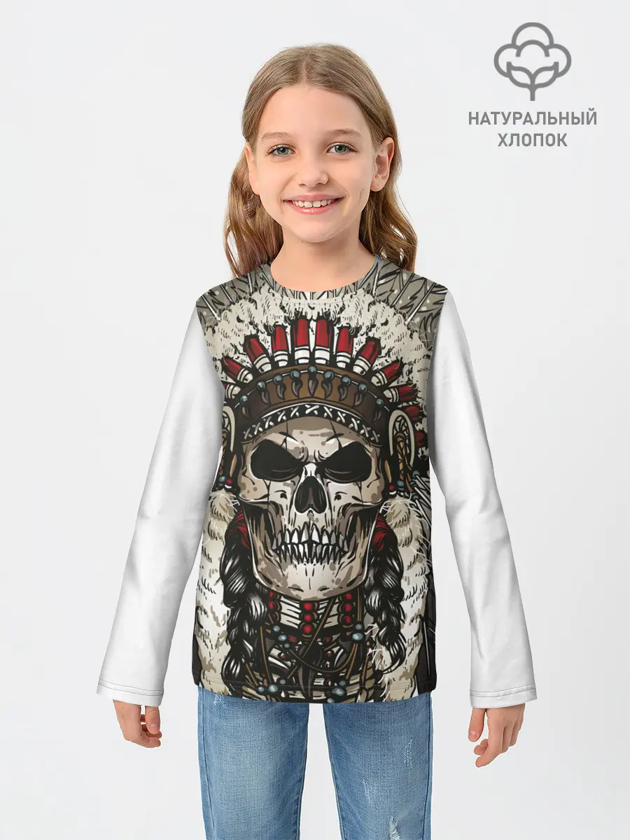 Детский лонгслив / Leader of indian skeletons