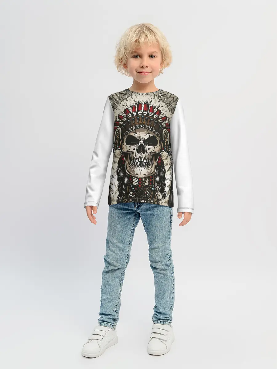 Детский лонгслив / Leader of indian skeletons
