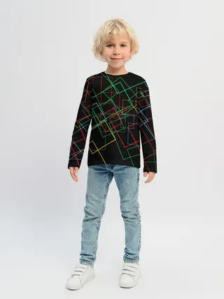 Детский лонгслив / Линейная Абстракция