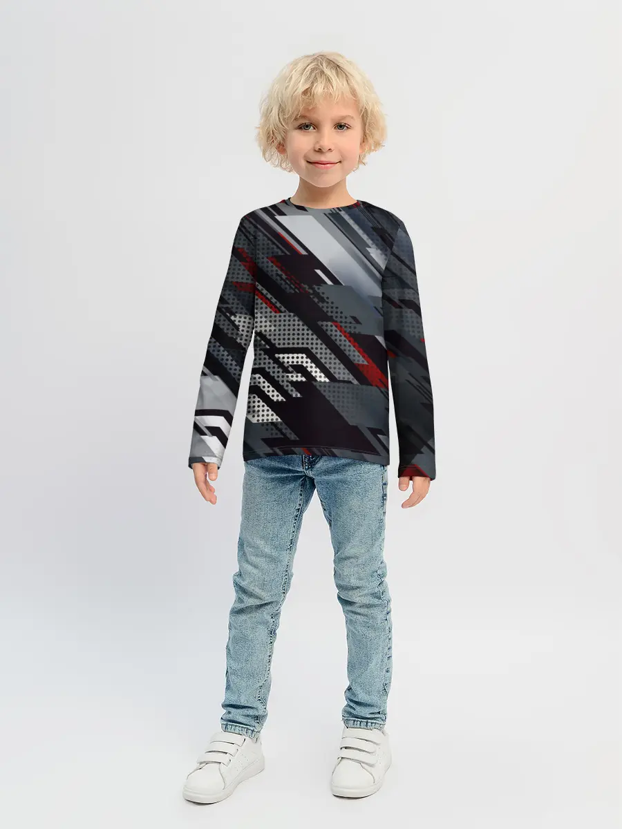 Детский лонгслив / Металлическая текстура