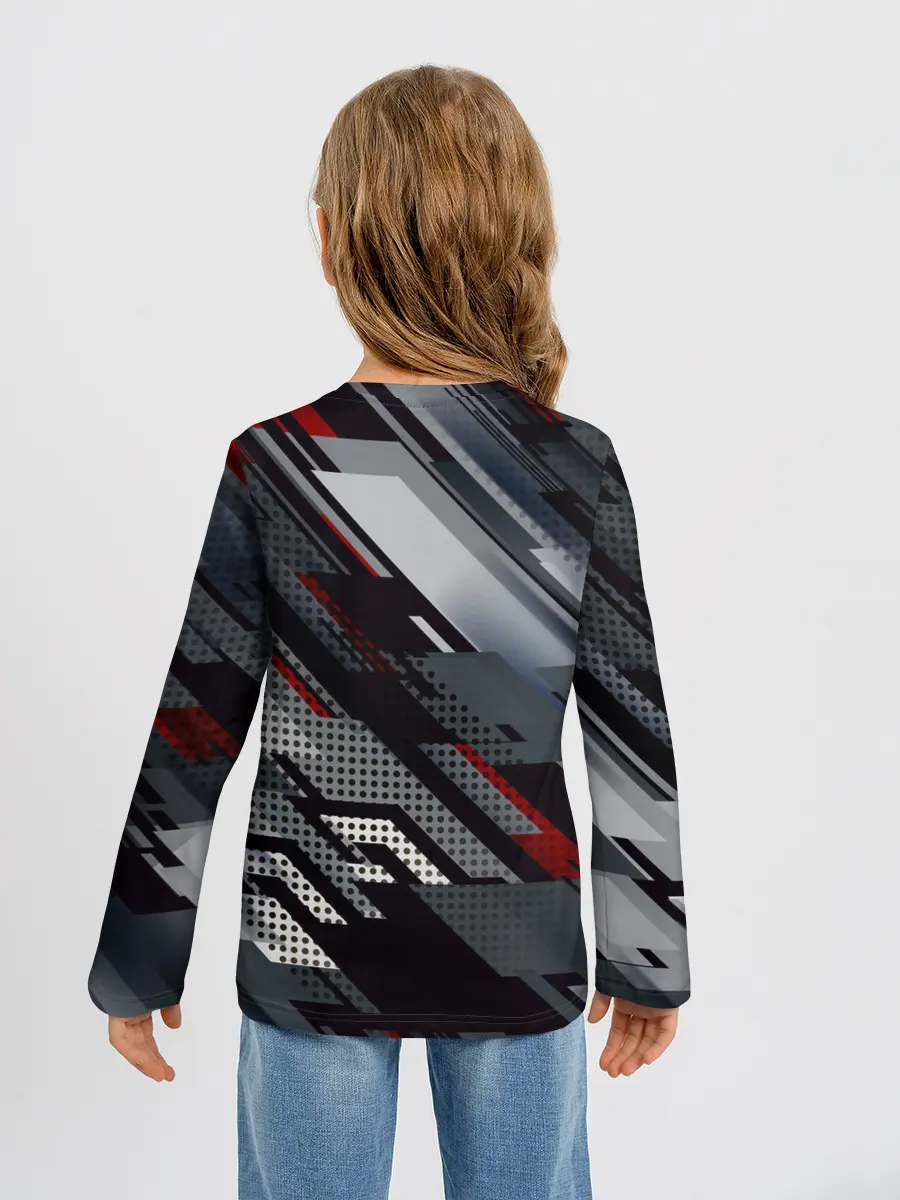 Детский лонгслив / Металлическая текстура