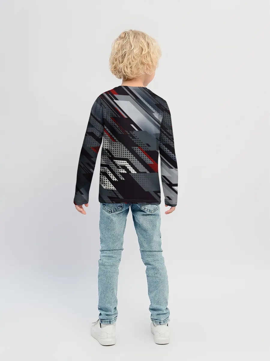 Детский лонгслив / Металлическая текстура