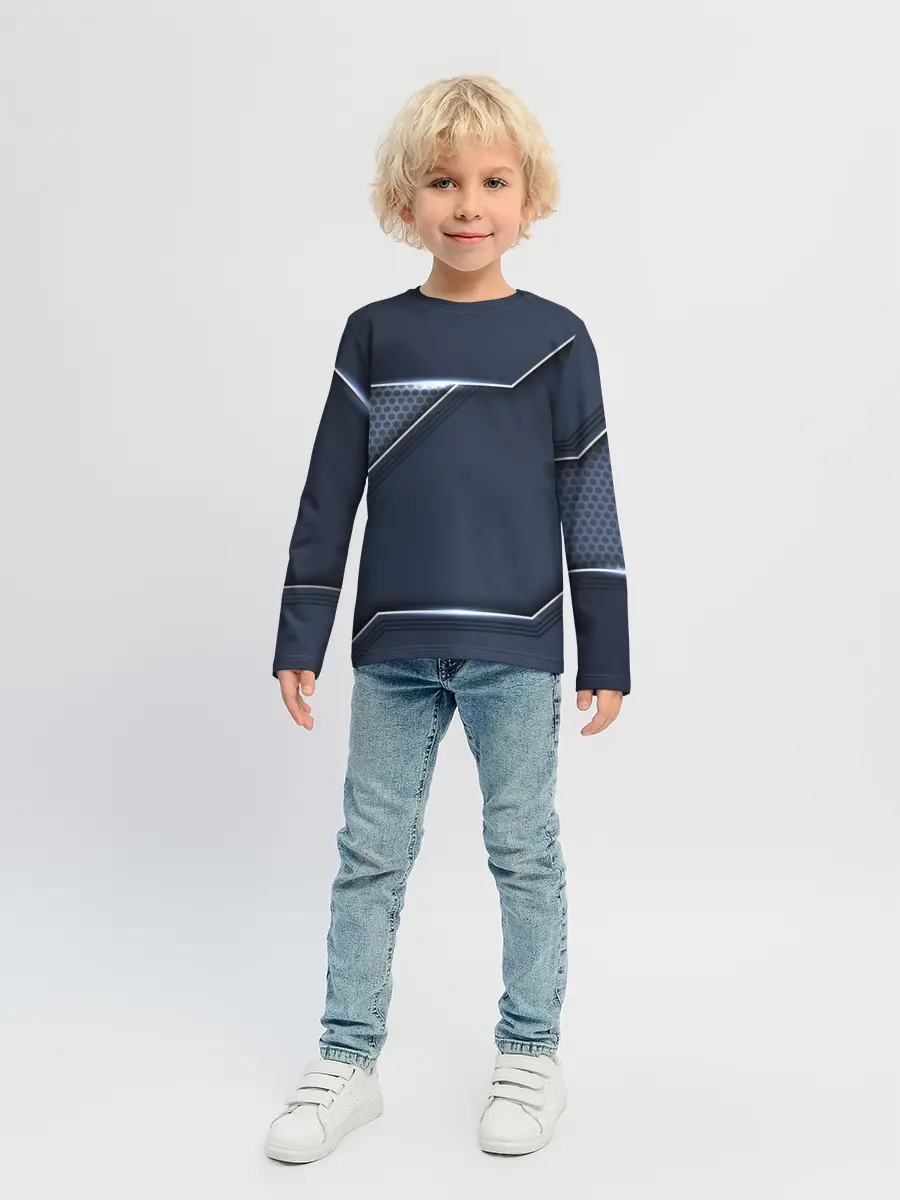 Детский лонгслив / Металлическая 3D основа