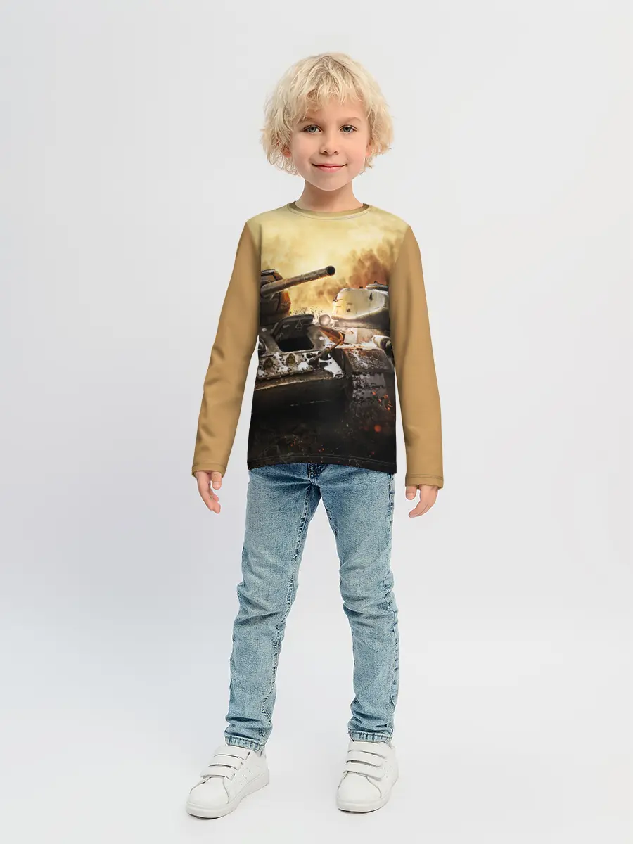 Детский лонгслив / танки