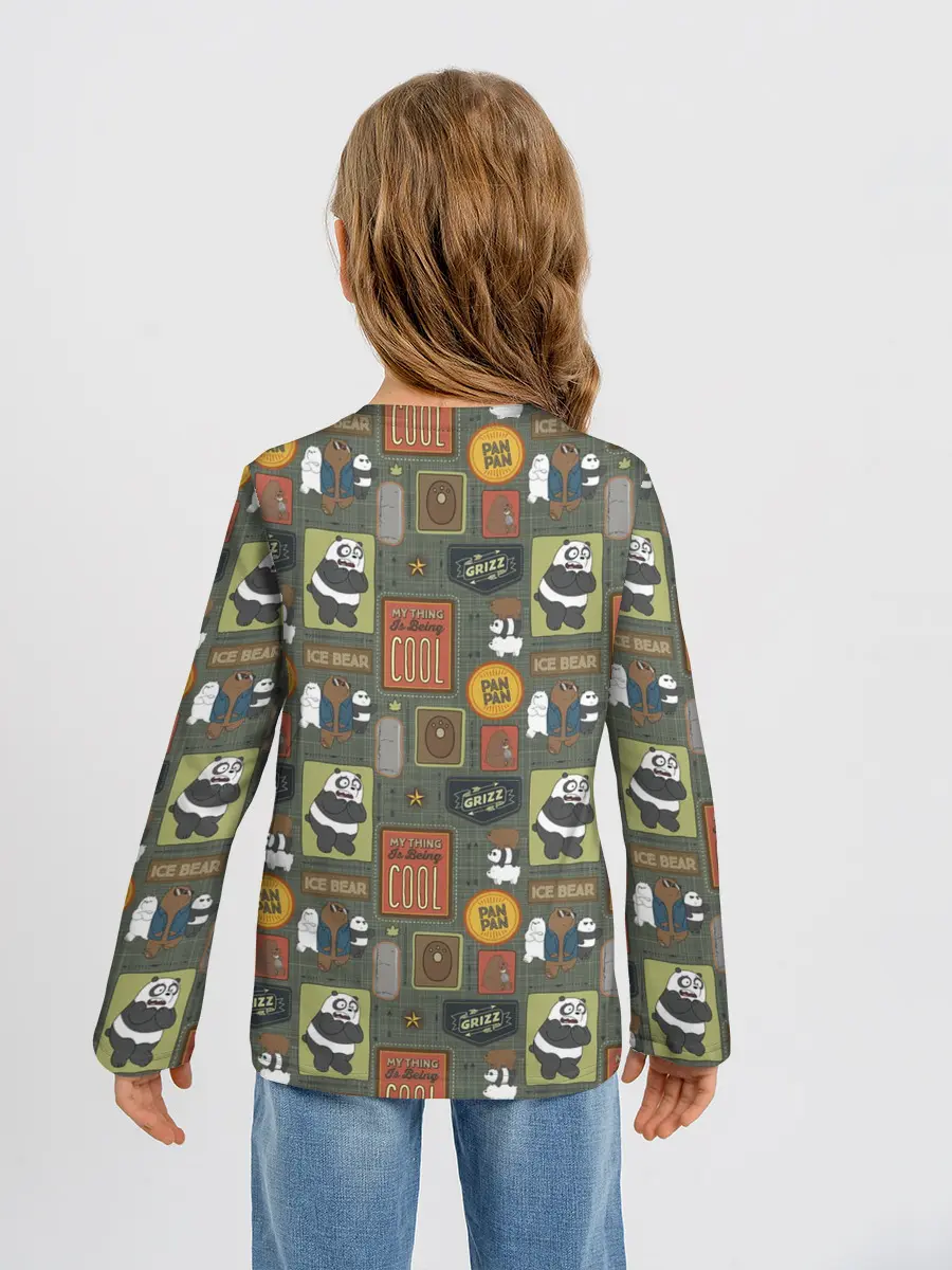 Детский лонгслив / Клевые медведи