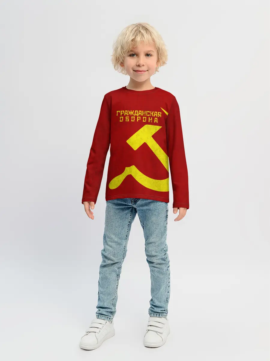 Детский лонгслив / Гражданская оборона