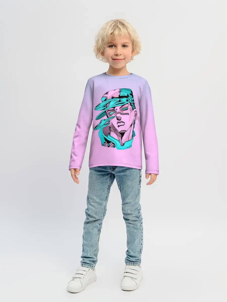 Детский лонгслив / Дзётаро кудзе фиолет