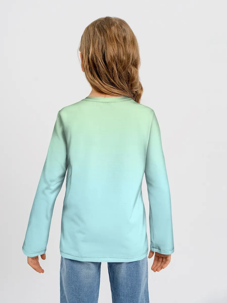 Детский лонгслив / Дзётаро кудзе бирюза