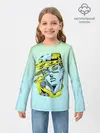 Детский лонгслив / Дзётаро кудзе бирюза
