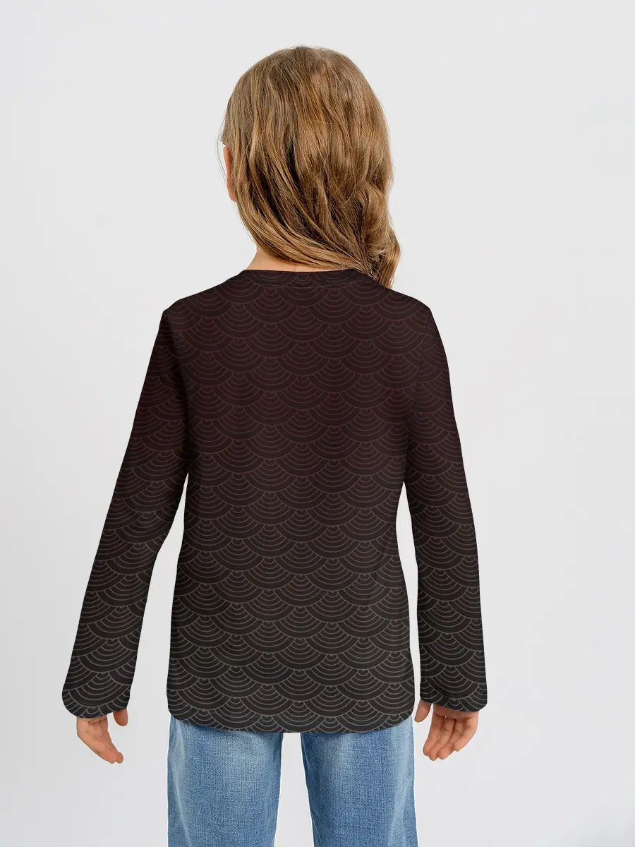 Детский лонгслив / Японский волк