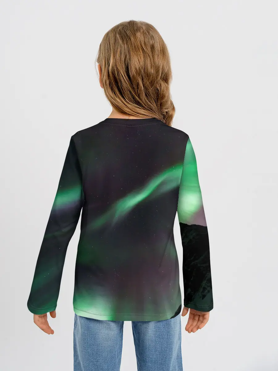 Детский лонгслив / Северное сияние