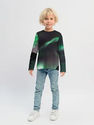 Детский лонгслив / Северное сияние