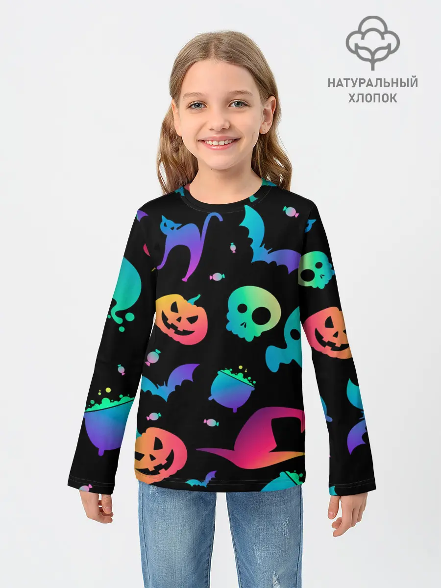 Детский лонгслив / RAINBOW HALLOWEEN | ХЭЛЛУИН