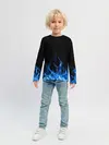 Детский лонгслив / Синий Огонь