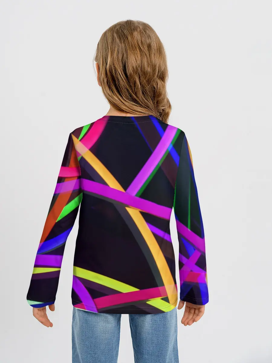 Детский лонгслив / Светящиеся полосы