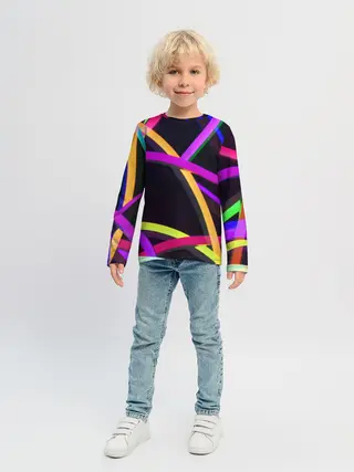 Детский лонгслив / Светящиеся полосы