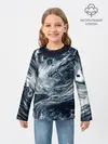 Детский лонгслив / Темные холодные краски