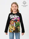 Детский лонгслив / Jojo герои на черном