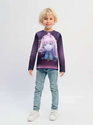 Детский лонгслив / Ноль два неон