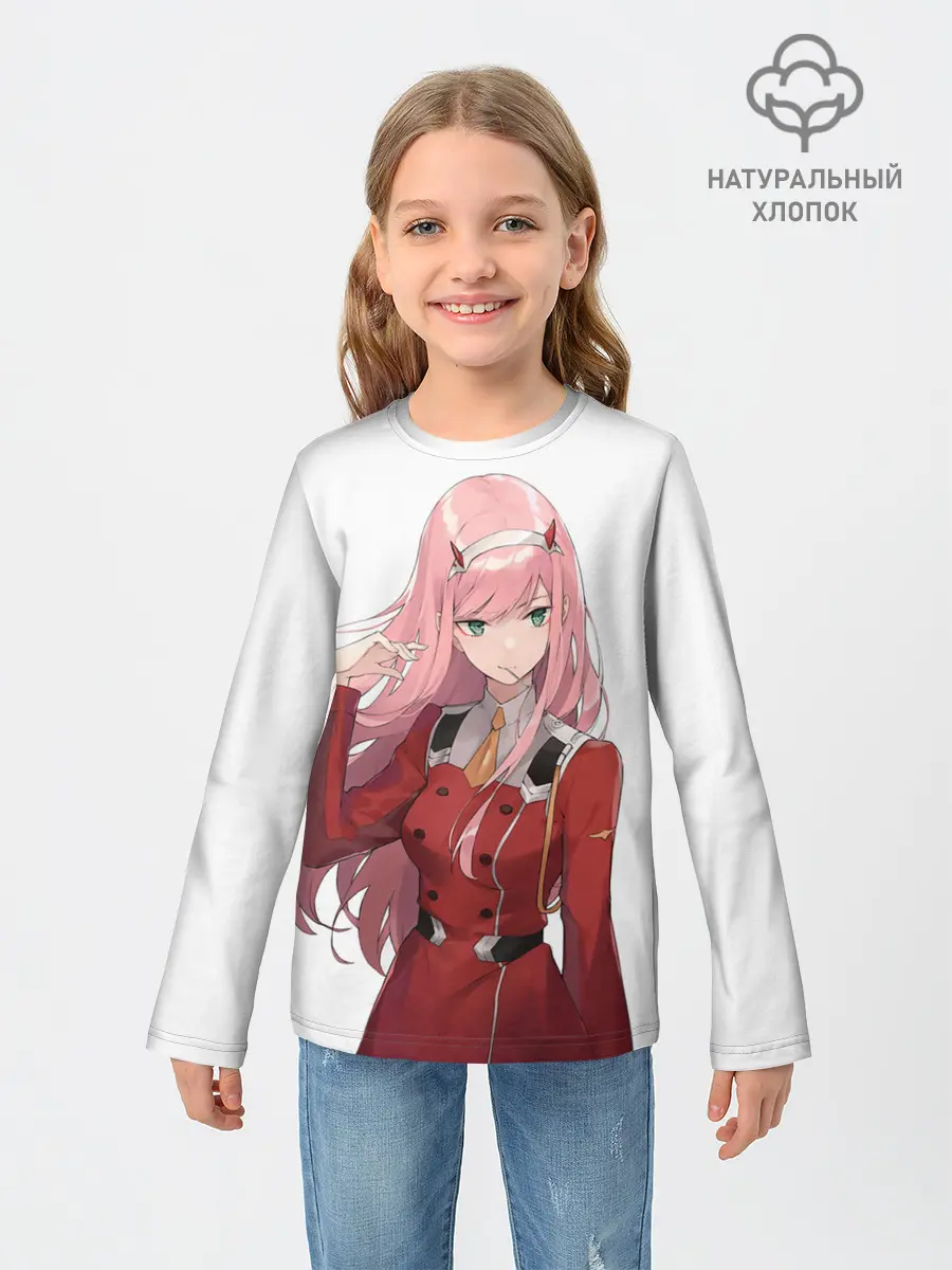 Детский лонгслив / ноль два волосы