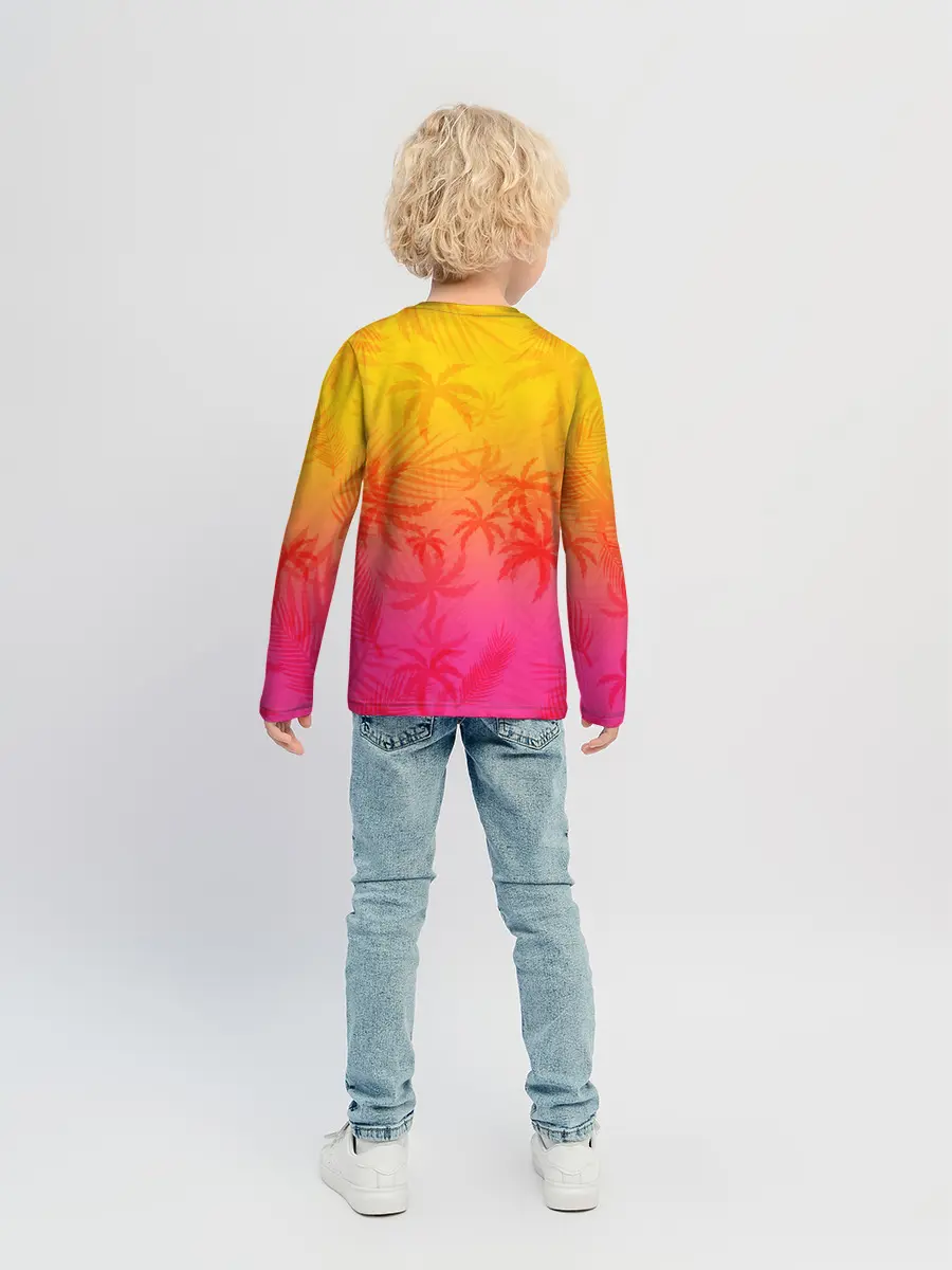 Детский лонгслив / РЕТРО ПАЛЬМЫ