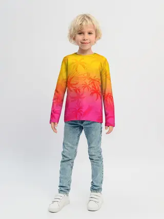 Детский лонгслив / РЕТРО ПАЛЬМЫ