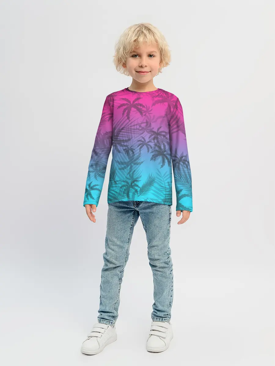 Детский лонгслив / РЕТРО ПАЛЬМЫ