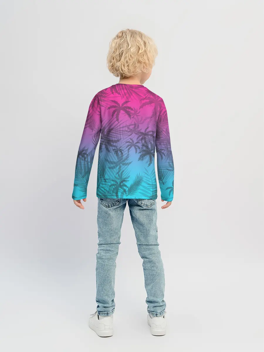 Детский лонгслив / РЕТРО ПАЛЬМЫ