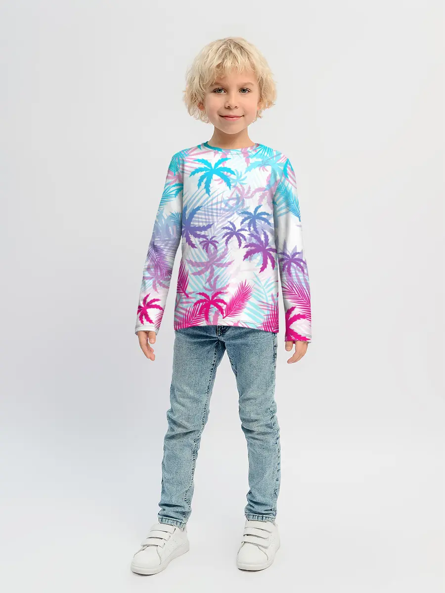 Детский лонгслив / НЕОНОВЫЕ ПАЛЬМЫ
