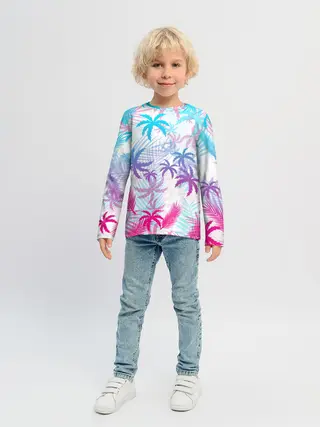 Детский лонгслив / НЕОНОВЫЕ ПАЛЬМЫ