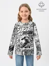 Детский лонгслив / Серый комикс jojo