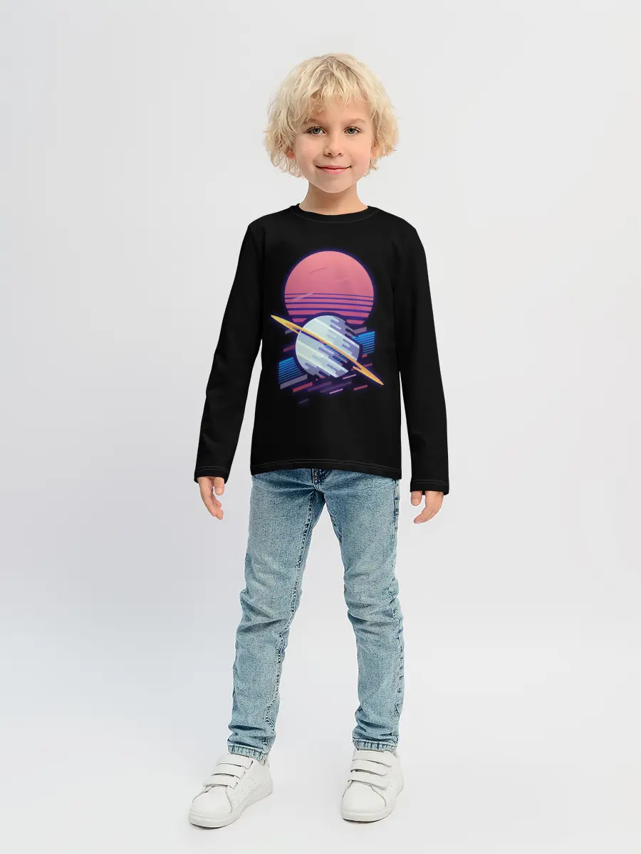Детский лонгслив / Retro Planet