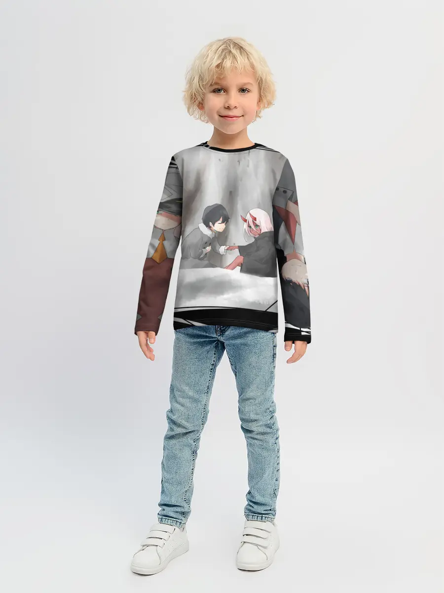 Детский лонгслив / ноль два перевертыш