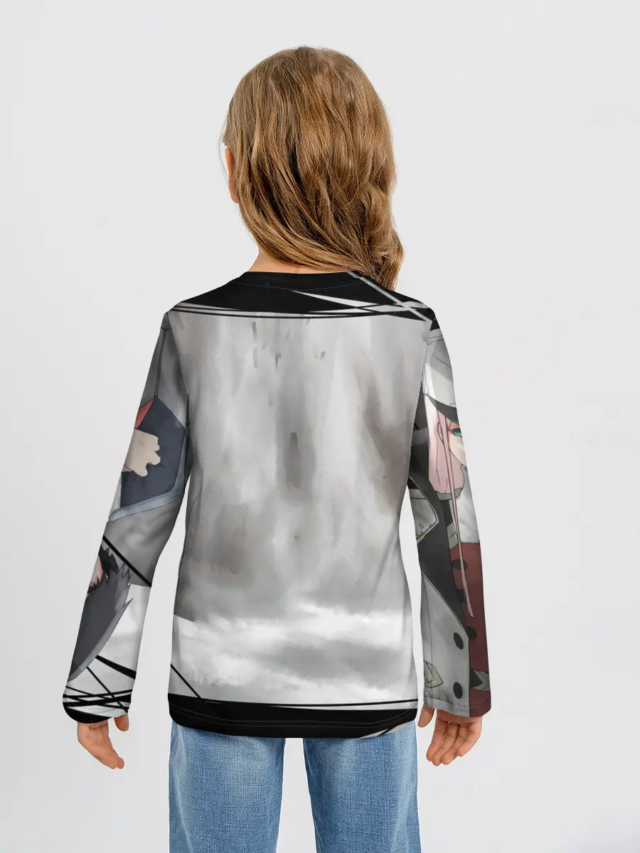 Детский лонгслив / ноль два перевертыш