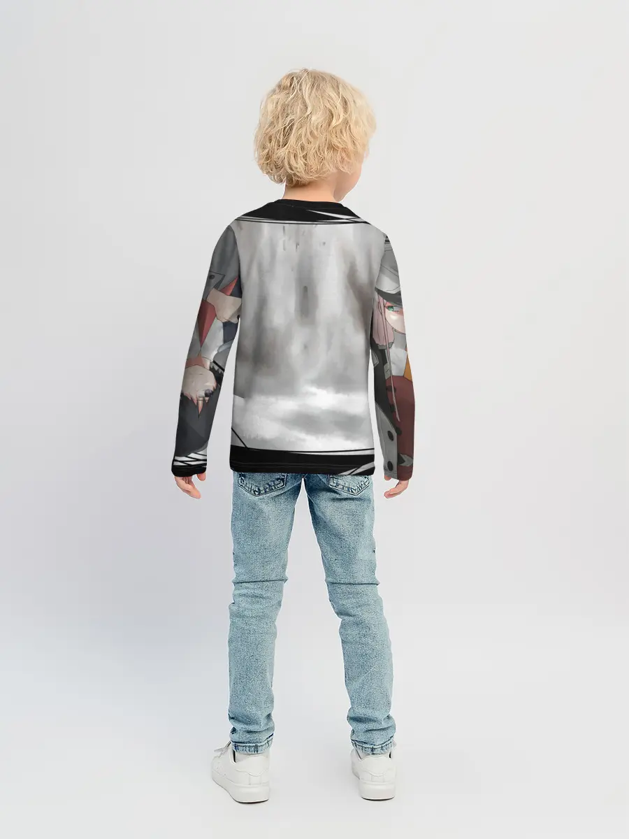 Детский лонгслив / ноль два перевертыш