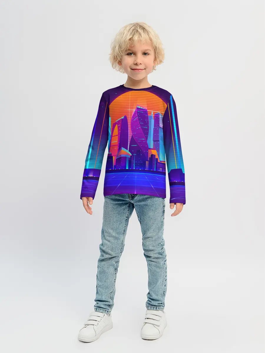 Детский лонгслив / НЕОНОВЫЙ ГОРОД