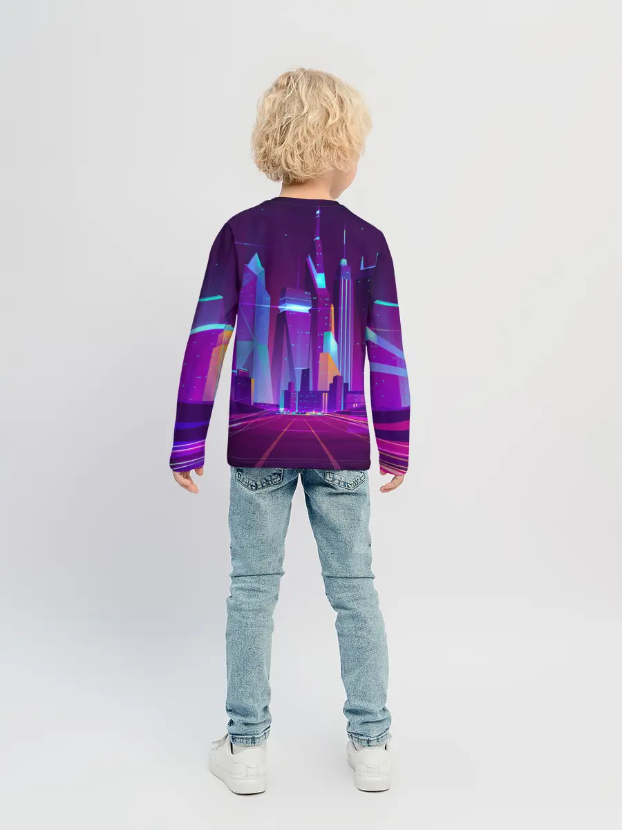 Детский лонгслив / НЕОНОВЫЙ ГОРОД
